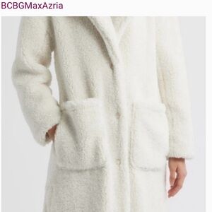 BCBG Cream Teddy Textured coat